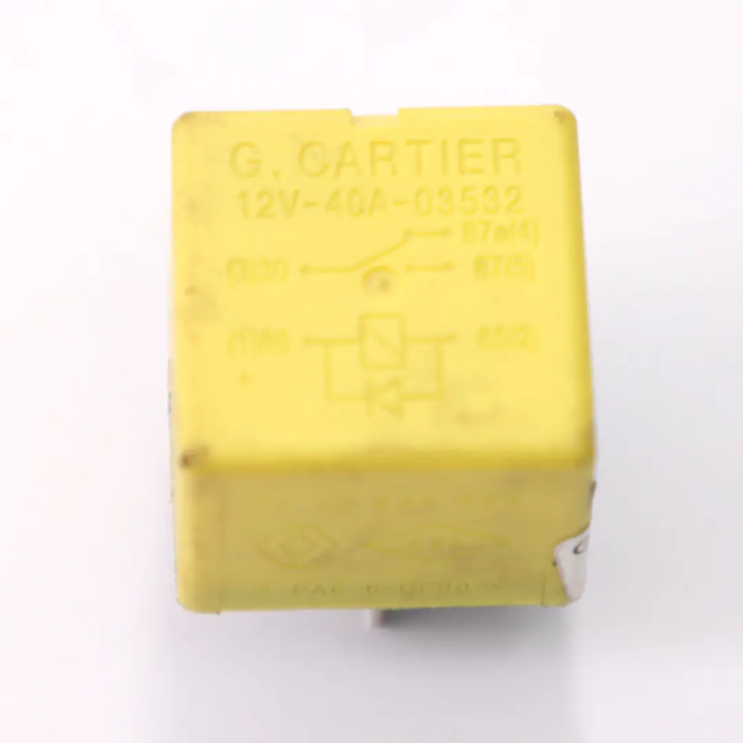 Modulo relè Unità di controllo giallo 12V 40A 5 pin per Renault con numero di parte 7700844253 Renault Modulo relè Unità di controllo giallo 12V 40A 5 pin - SKU 7700844253 - Numero di parte 7700844253