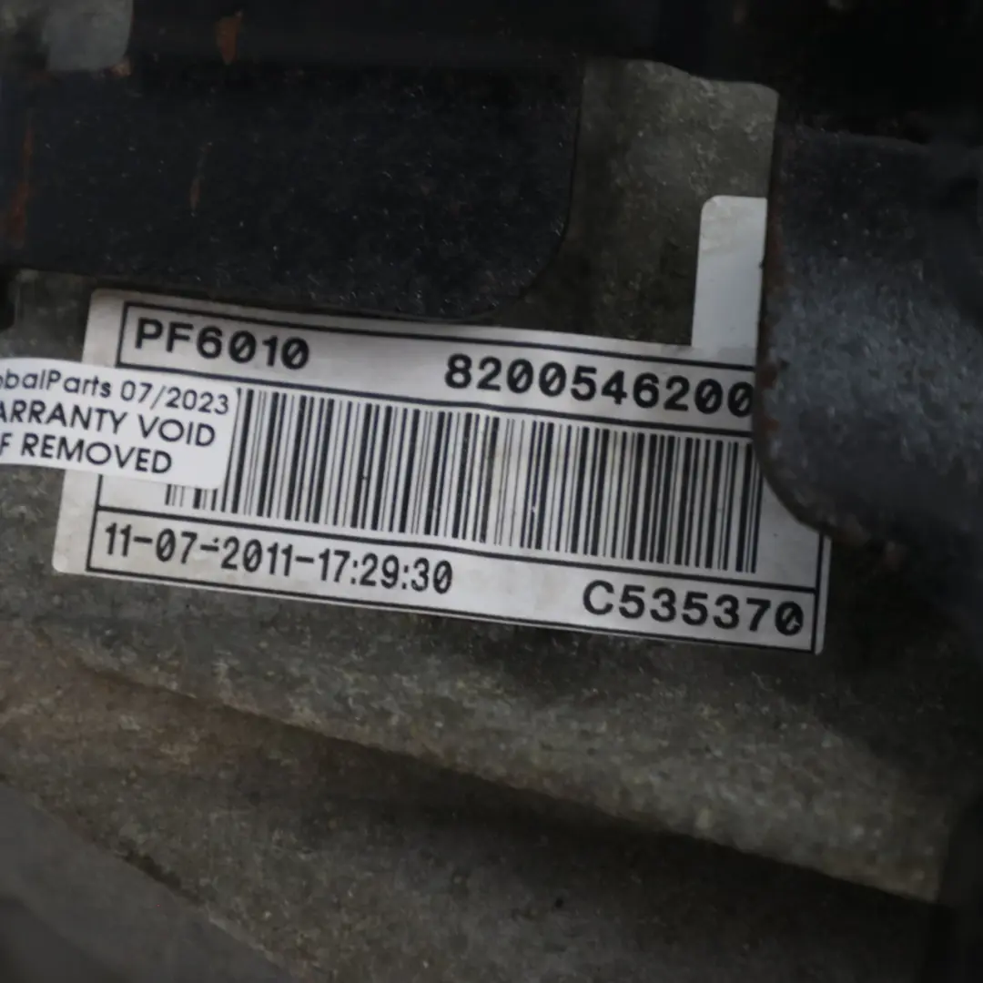 Boîte de vitesses manuelle PF6010 8200546200 PF6 BVM6 GARANTIE pour Renault Trafic II à propos du numéro de pièce 7701477364 Renault Trafic II Boîte de vitesses manuelle PF6010 8200546200 PF6 BVM6 GARANTIE - SKU 7701477364 - Numéro de pièce 7701477364