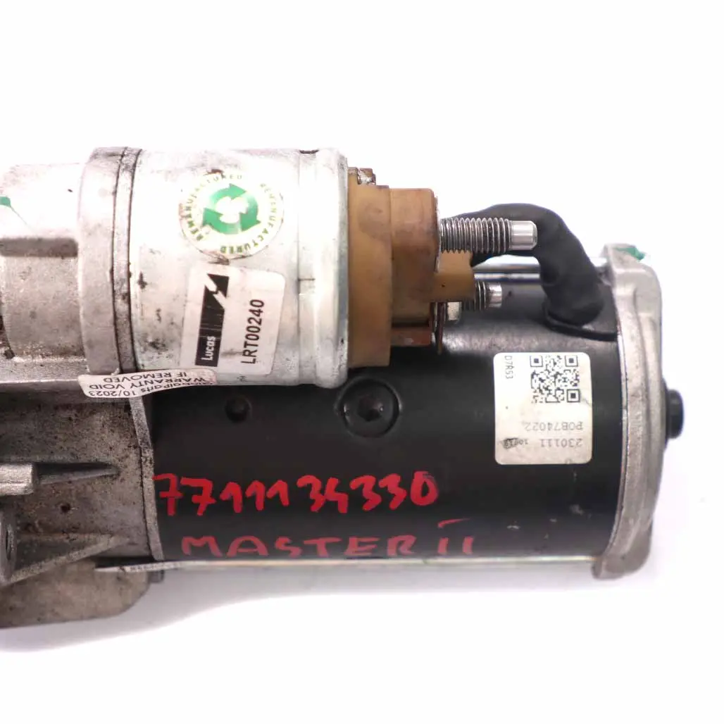 Renault Master 2 Opel Vauxhall Movano A 2.5 DCI Engine Starter Motor - SKU 7711134330 - Part number 7711134330