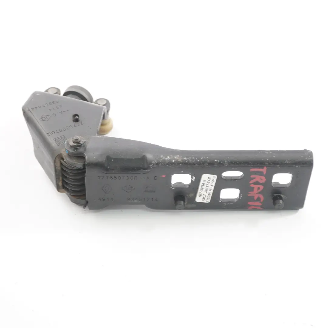 Schiebetür Seite Rollenführung Halter für Renault Trafic III mit Teilenummer 777650730R Renault Trafic III Schiebetür Seite Rollenführung Halter - SKU 777650730R - Teilenummer 777650730R