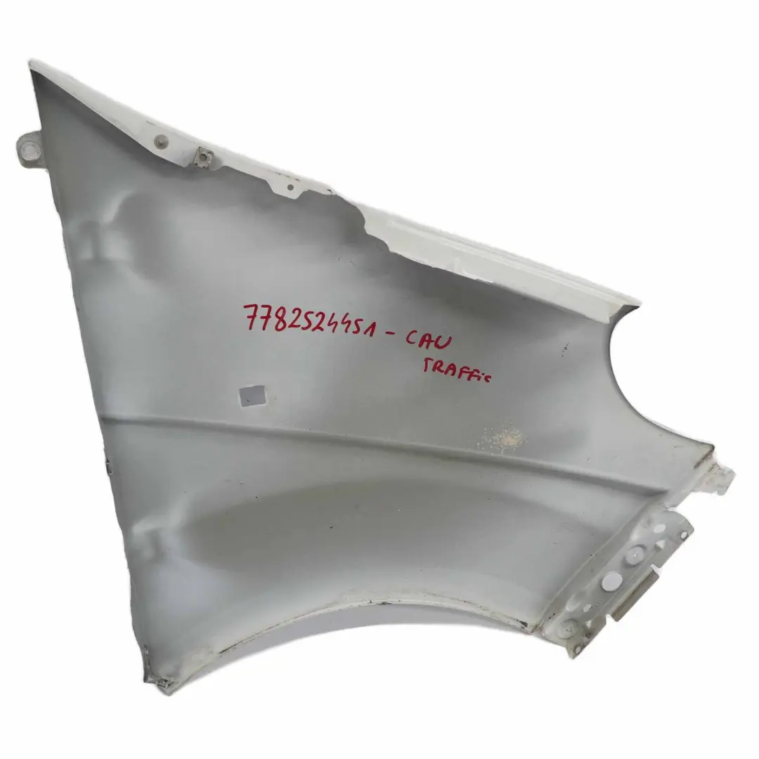Pannello laterale anteriore sinistro Parafango Casa Bianco D31 per Renault Trafic II con numero di parte 7782524451 Renault Trafic II Pannello laterale anteriore sinistro Parafango Casa Bianco D31 - SKU 7782524451-CAW - Numero di parte 7782524451