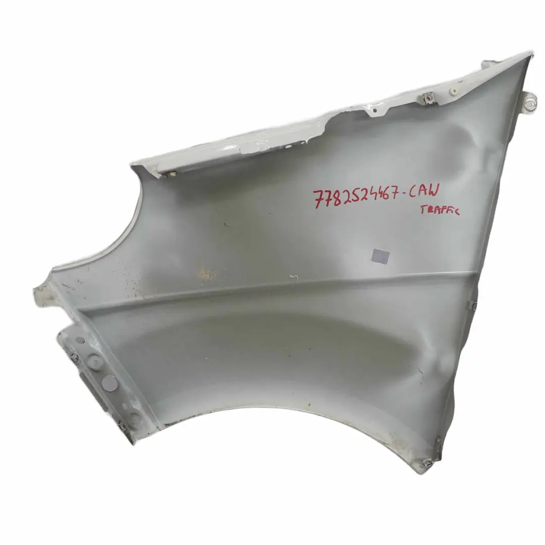 Panneau latéral avant aile droite Cache-ailes Casa White - D31 pour Renault Trafic II à propos du numéro de pièce 7782524467 Renault Trafic II Panneau latéral avant aile droite Cache-ailes Casa White - D31 - SKU 7782524467-CAW - Numéro de pièce 7782524467