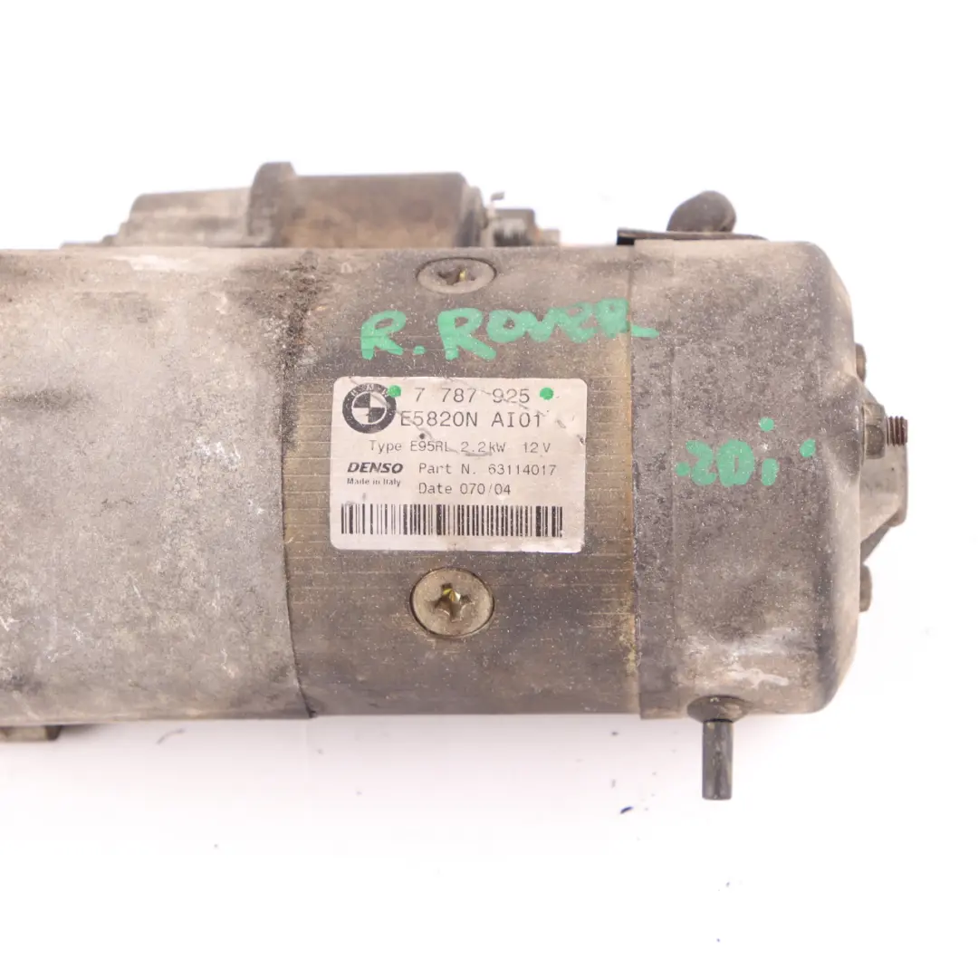 Range Rover L322 3.0 Starter Motor Diesel Engine Denso - SKU 7787925 - Part number 7787925