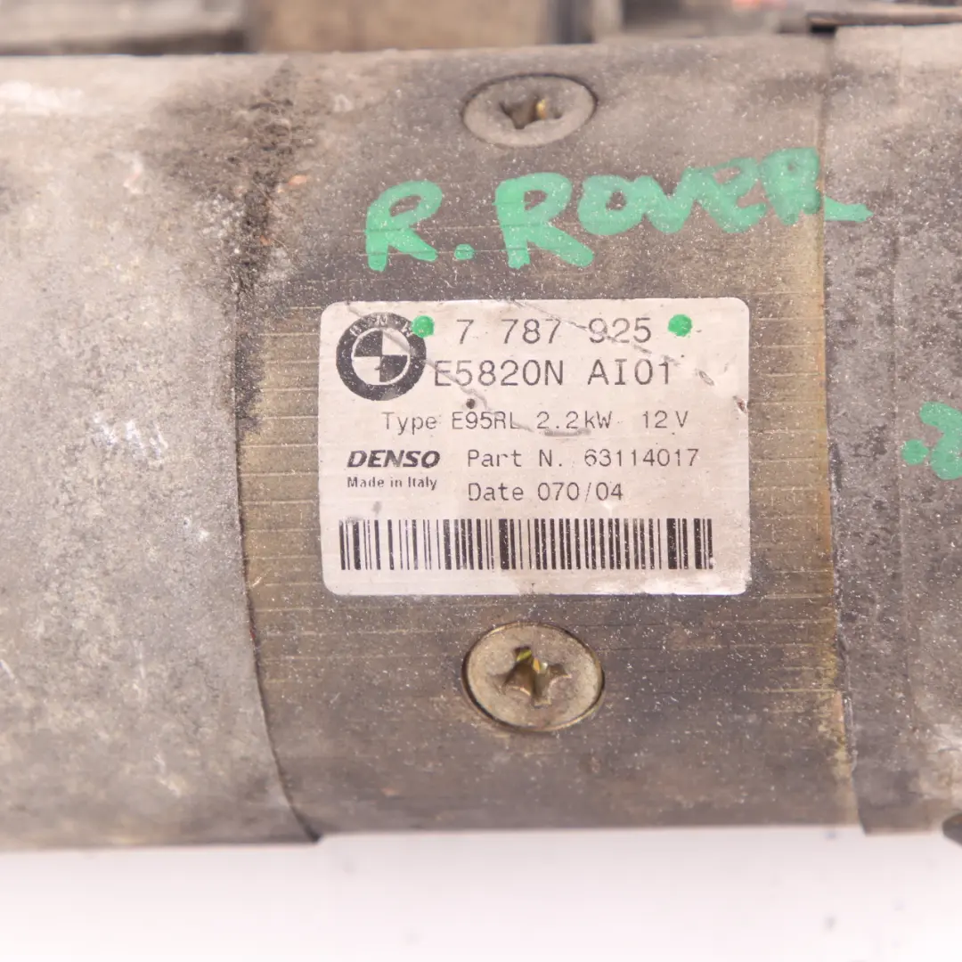 Range Rover L322 3.0 Starter Motor Diesel Engine Denso - SKU 7787925 - Part number 7787925