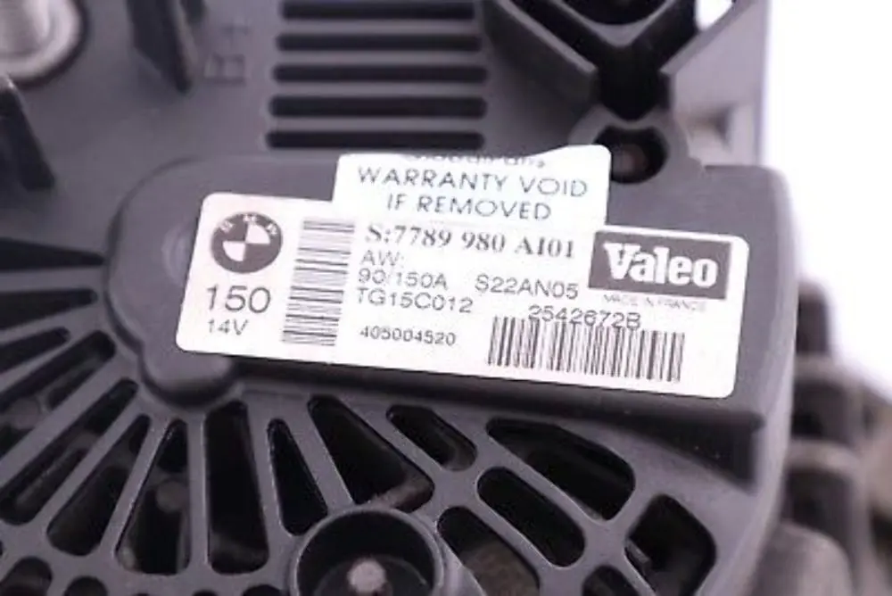 BMW E46 M47N M57N Alternatore Generatore 150A Valeo 1231 - SKU 7789980 - Numero di parte 7789980