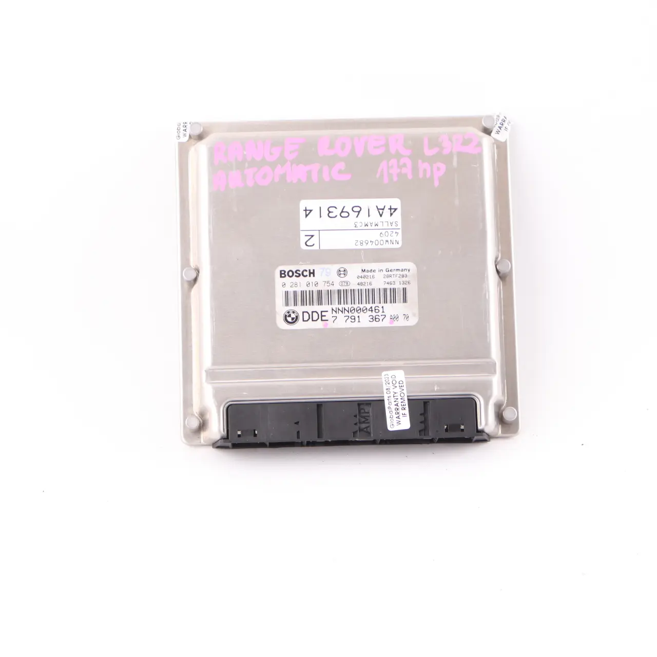 Land Rover Moteur L322 3.0d M57 306D1 Module de l'unité moteur ECU DDE 7791367