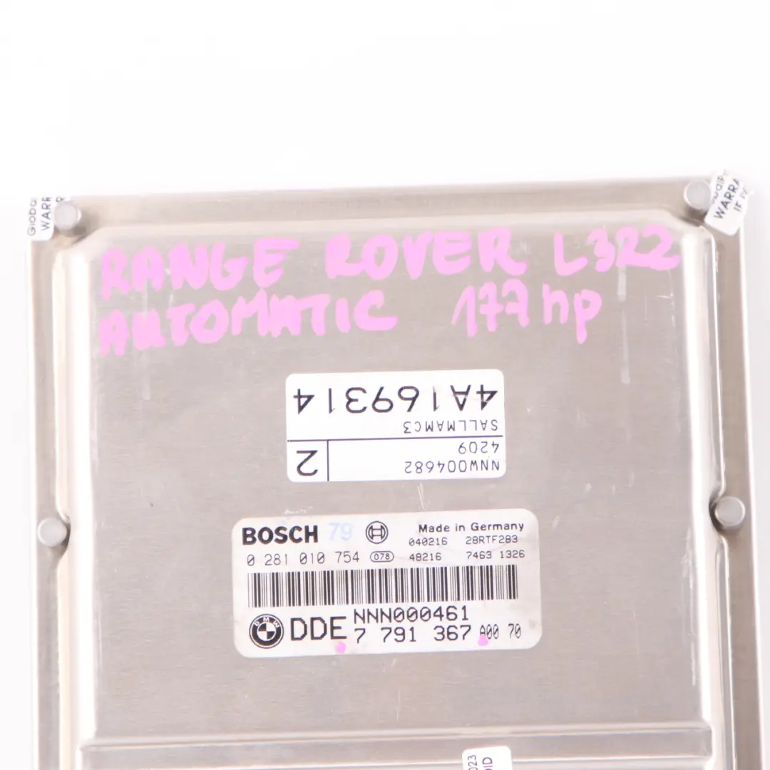 Range Rover L322 3.0d M57 306D1 Sterownik Silnika - SKU 7791367 - Numer Części 7791367