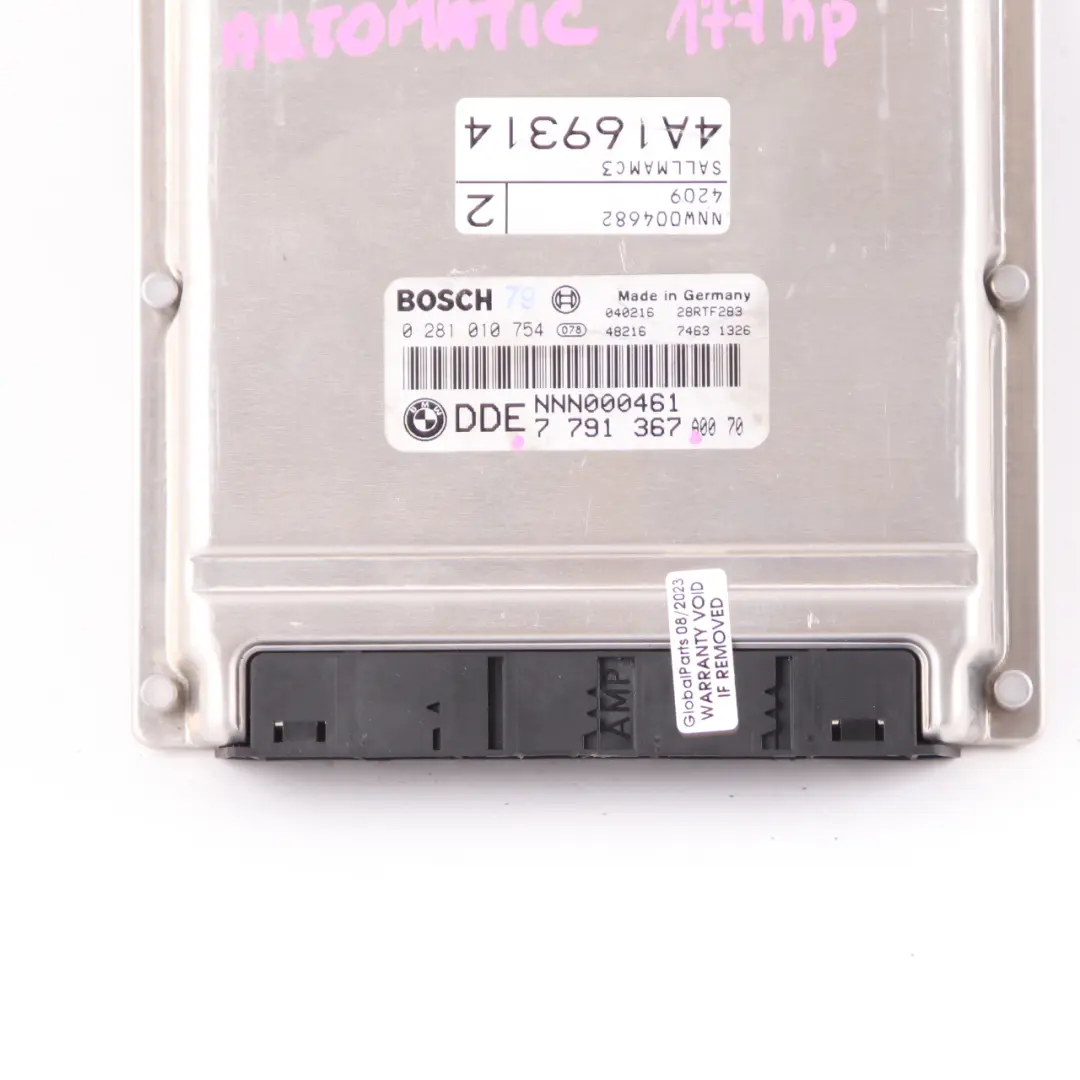 Land Rover Range Rover Motor L322 3.0d M57 306D1 Módulo Unidad ECU DDE - SKU 7791367 - Número de pieza 7791367