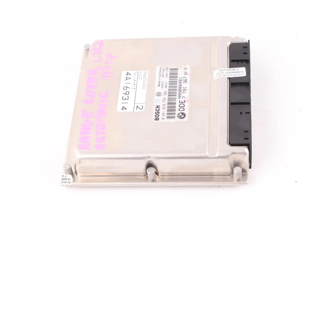 Motor L322 3.0d M57 306D1 Módulo Unidad ECU DDE para Land Rover Range Rover con número de pieza 7791367 Land Rover Range Rover Motor L322 3.0d M57 306D1 Módulo Unidad ECU DDE - SKU 7791367 - Número de pieza 7791367