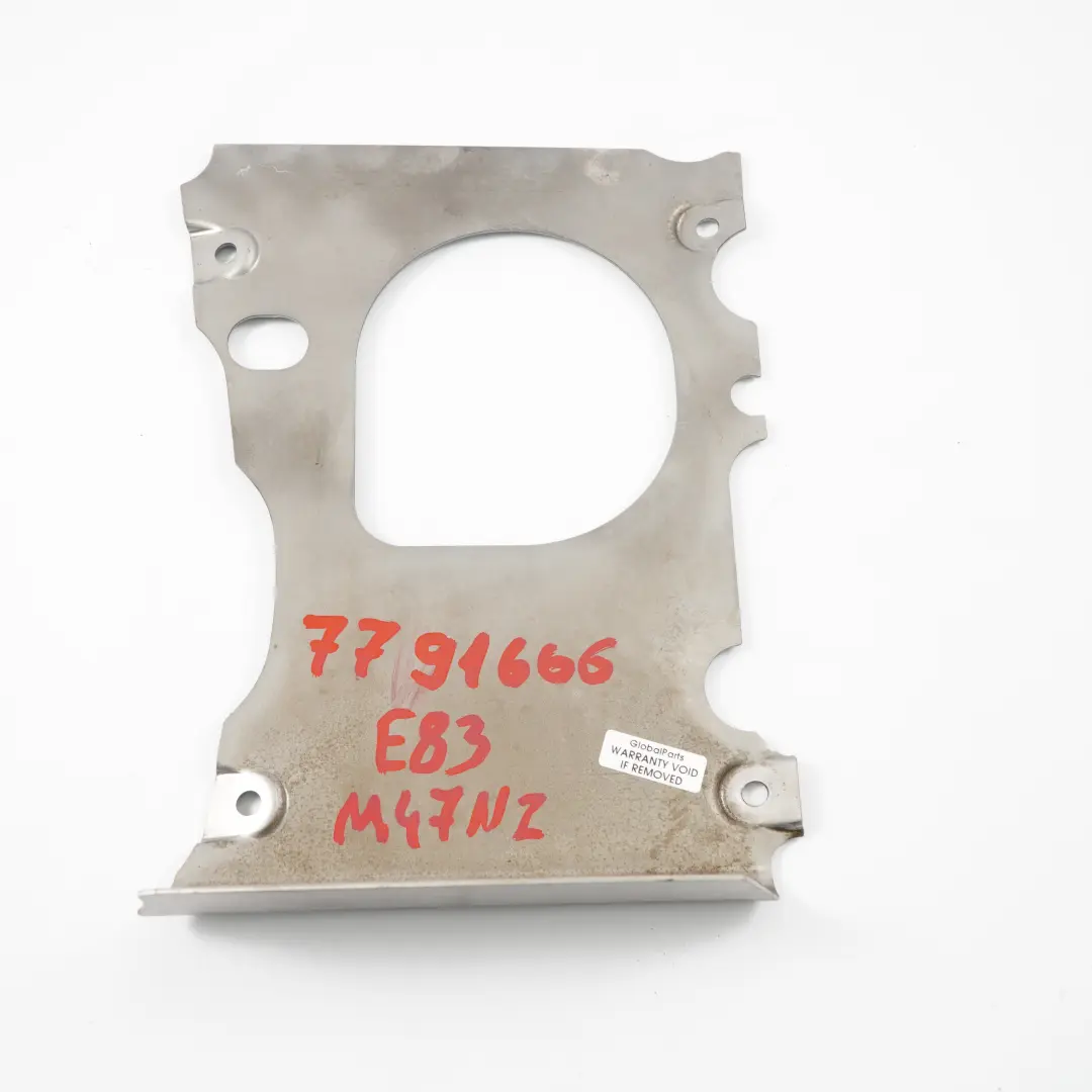 M47N2 Cubierta cárter aceite motor Placa antisalpicaduras para BMW X3 E83 2.0d Diesel con número de pieza 7791666 BMW X3 E83 2.0d Diesel M47N2 Cubierta cárter aceite motor Placa antisalpicaduras - SKU 7791666 - Número de pieza 7791666