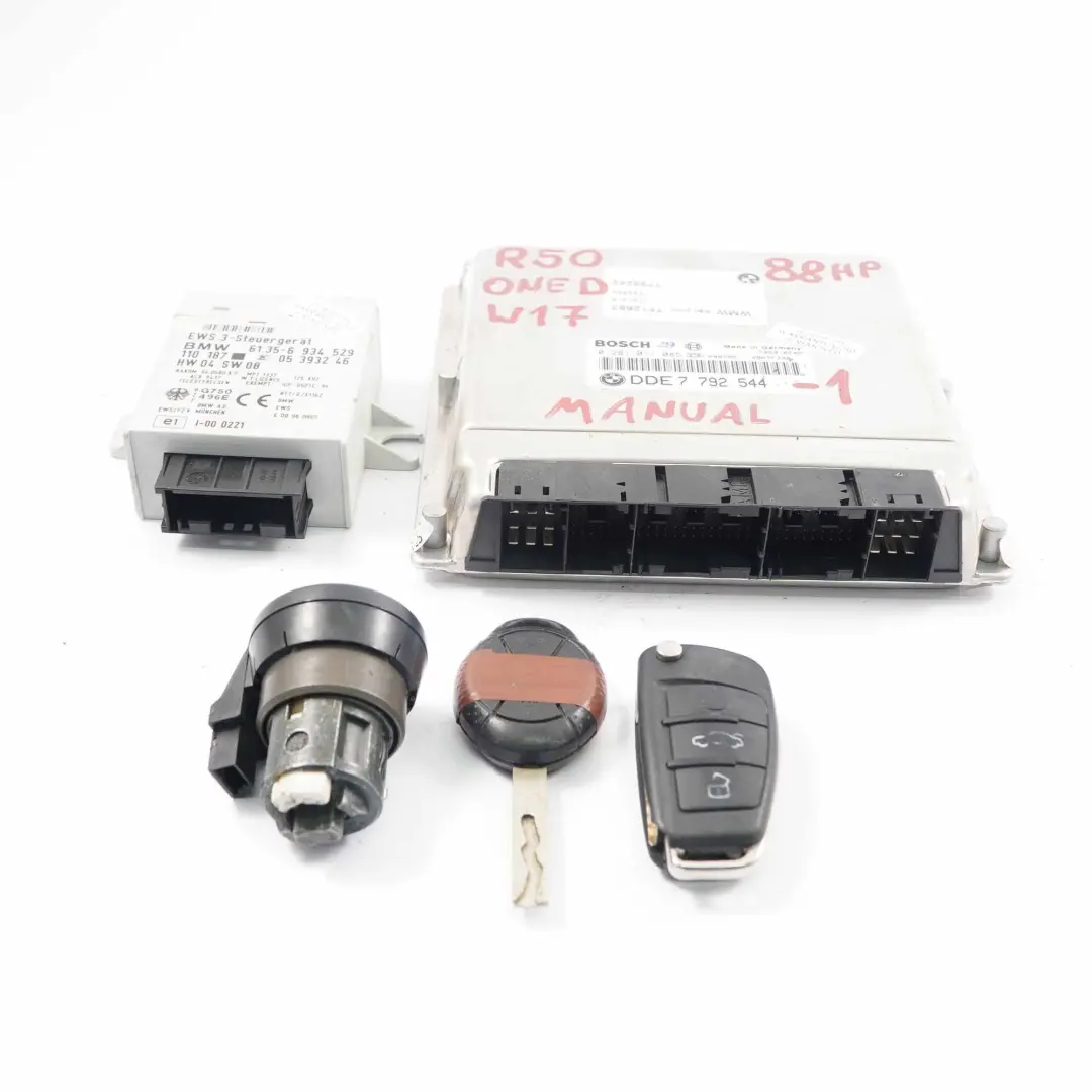W17 1ND 88PS Motor Steuergerät + EWS + Schlüssel für Mini One D Diesel mit Teilenummer 7792544 Mini One D Diesel W17 1ND 88PS Motor Steuergerät + EWS + Schlüssel - SKU 7792544-1 - Teilenummer 7792544