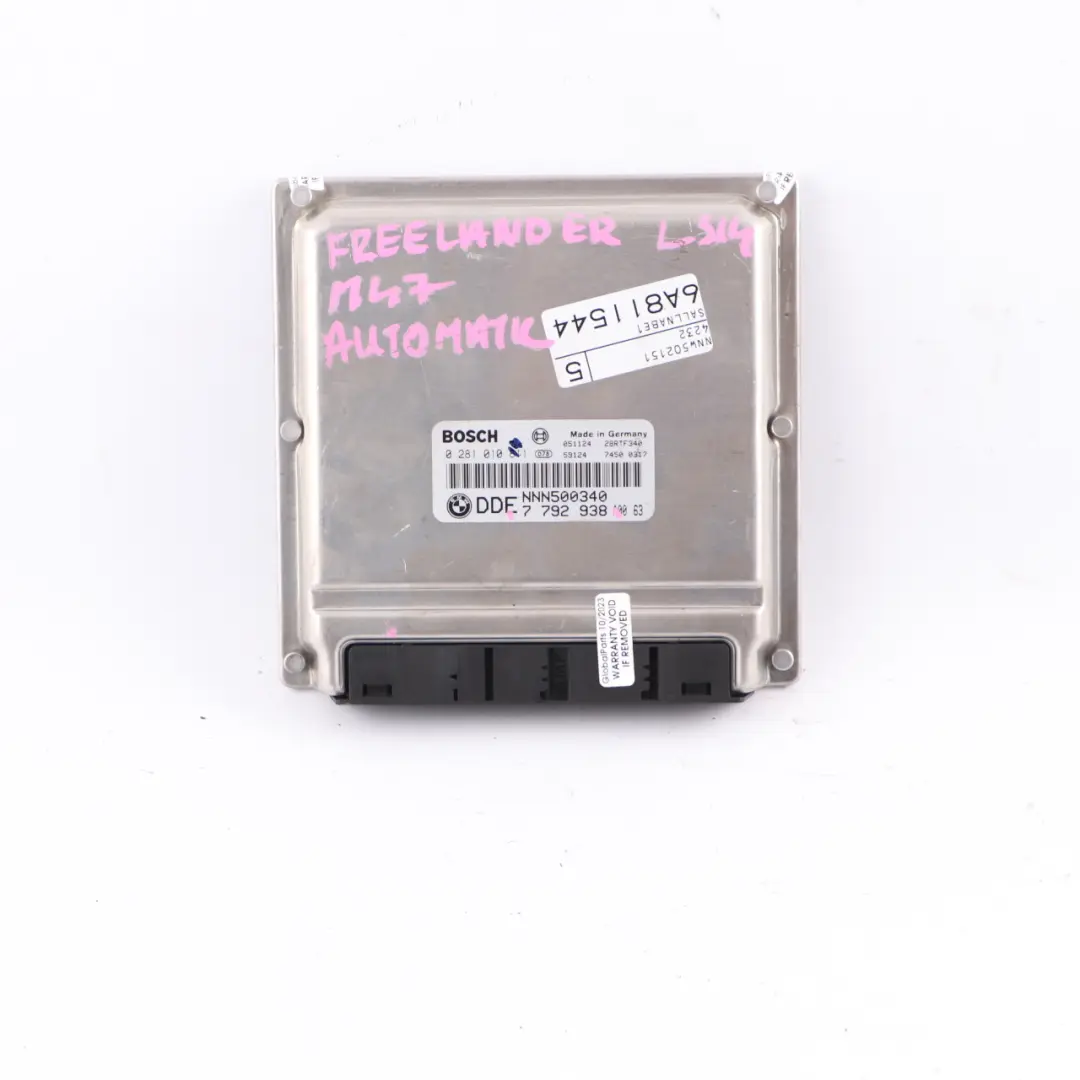 M47 2.0 Diesel Engine Unit ECU Automatic to Land Rover Freelander L314 with Part number 7792938 Land Rover Freelander L314 M47 2.0 Diesel Engine Unit ECU Automatic - SKU 7792938 - Part number 7792938