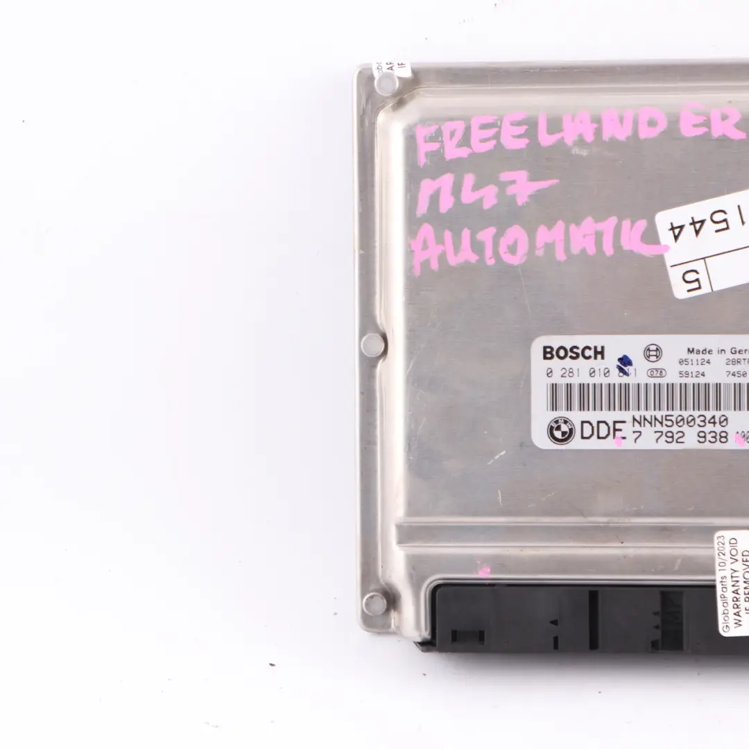 M47 2.0 Diesel Engine Unit ECU Automatic to Land Rover Freelander L314 with Part number 7792938 Land Rover Freelander L314 M47 2.0 Diesel Engine Unit ECU Automatic - SKU 7792938 - Part number 7792938