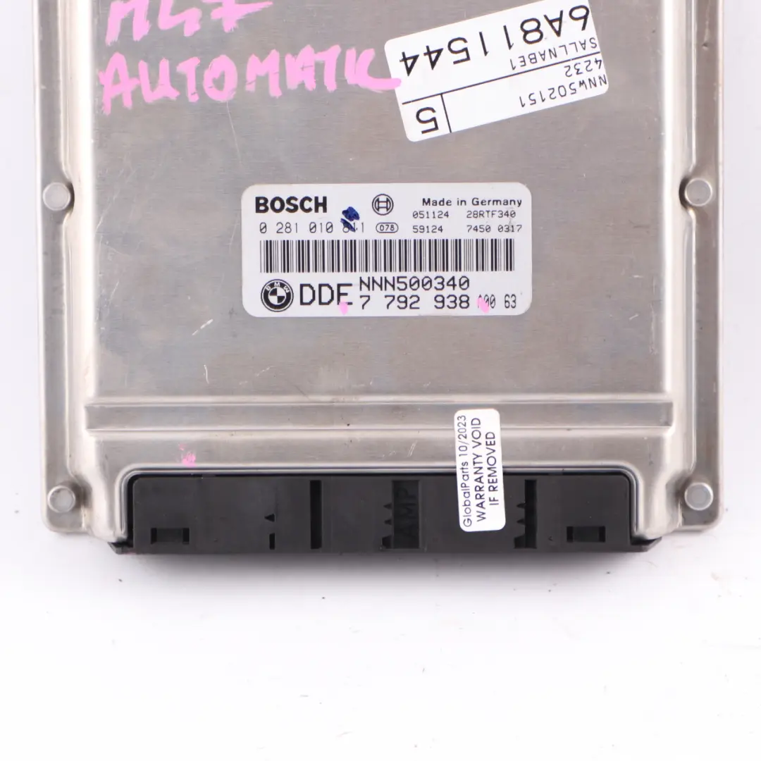 M47 2.0 Diesel Engine Unit ECU Automatic to Land Rover Freelander L314 with Part number 7792938 Land Rover Freelander L314 M47 2.0 Diesel Engine Unit ECU Automatic - SKU 7792938 - Part number 7792938