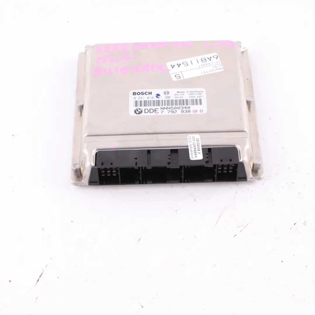M47 2.0 Diesel Engine Unit ECU Automatic to Land Rover Freelander L314 with Part number 7792938 Land Rover Freelander L314 M47 2.0 Diesel Engine Unit ECU Automatic - SKU 7792938 - Part number 7792938