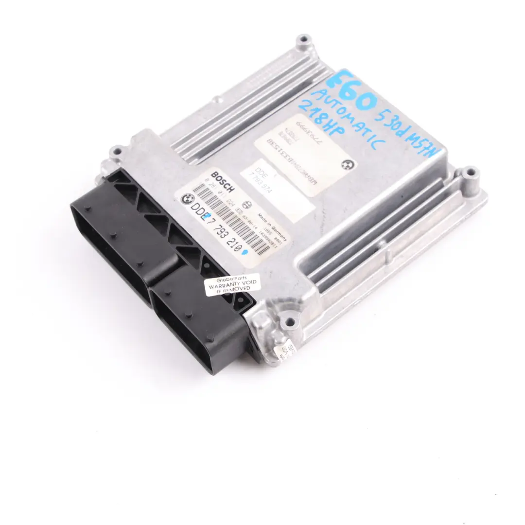 BMW E60 E61 530d Diesel M57N 218HP ECU Engine Control Kit DDE Automatic - SKU 7793210 - Part number 7793210