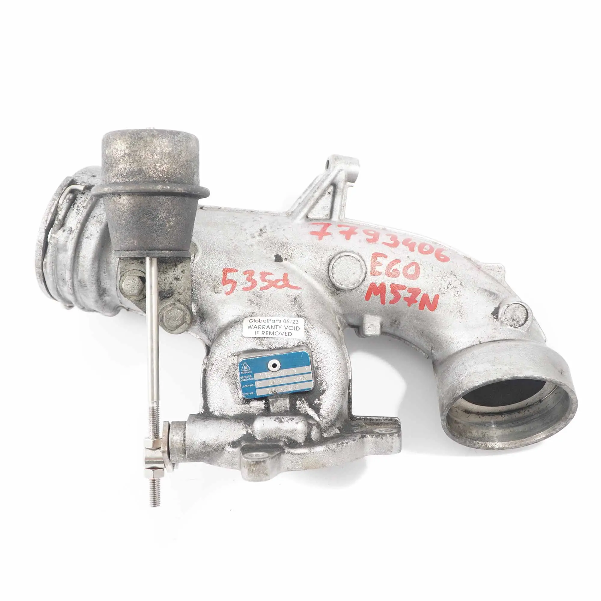 Turbo Parte BMW E60 M57N Tubo Admisión Diesel Tubo Manguera AGR Vacío 7793403