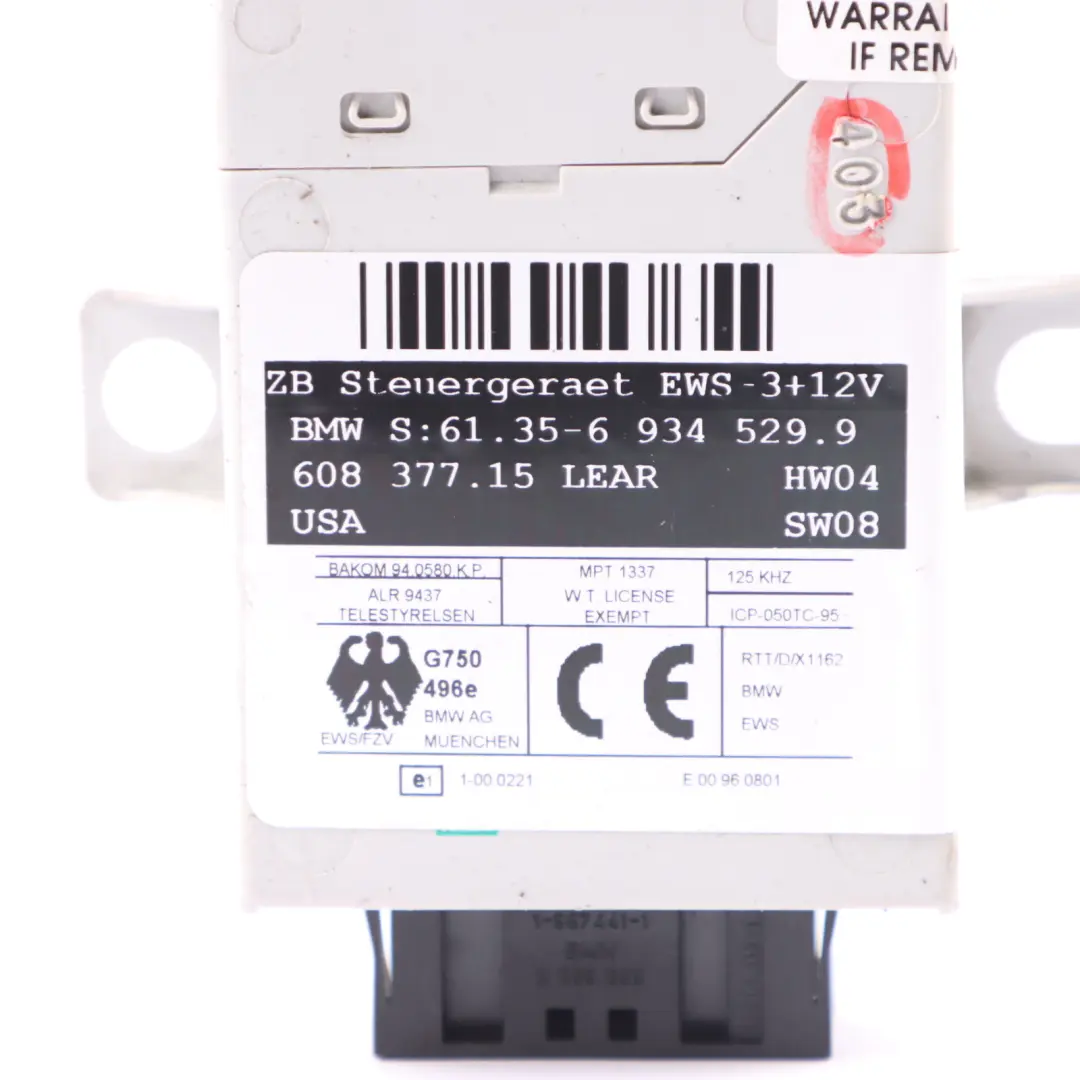 BMW X5 E53 3.0d M57N 218HP Engine Unit ECU Kit DDE EWS3 Key Automatic - SKU 7793444-1 - Part number 7793444