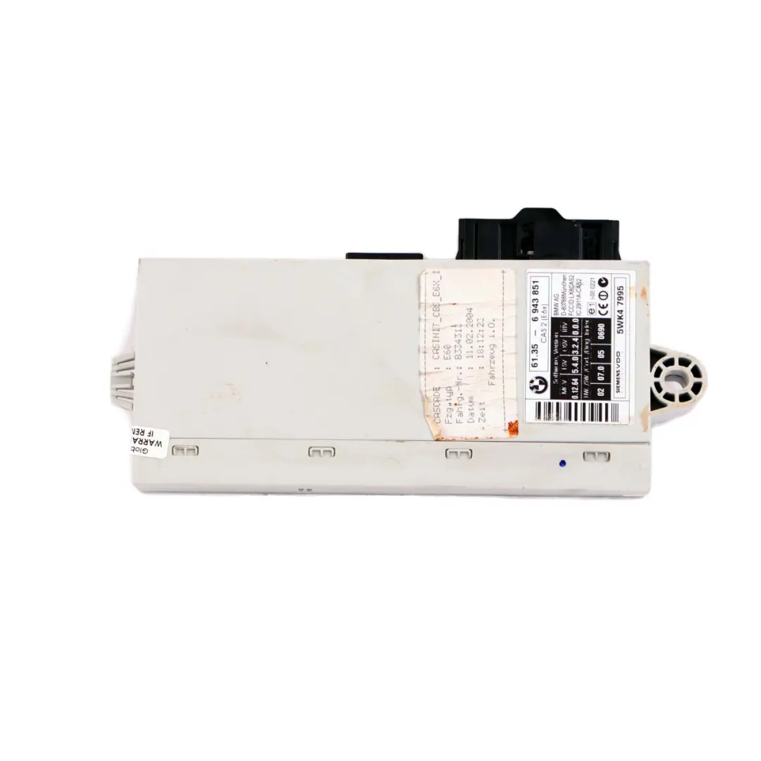 M57N 218HP ECU Kit DDE + CAS2 + Key Automatic to BMW E60 E61 530d Diesel with Part number 7794218 BMW E60 E61 530d Diesel M57N 218HP ECU Kit DDE + CAS2 + Key Automatic - SKU 7794218-1 - Part number 7794218