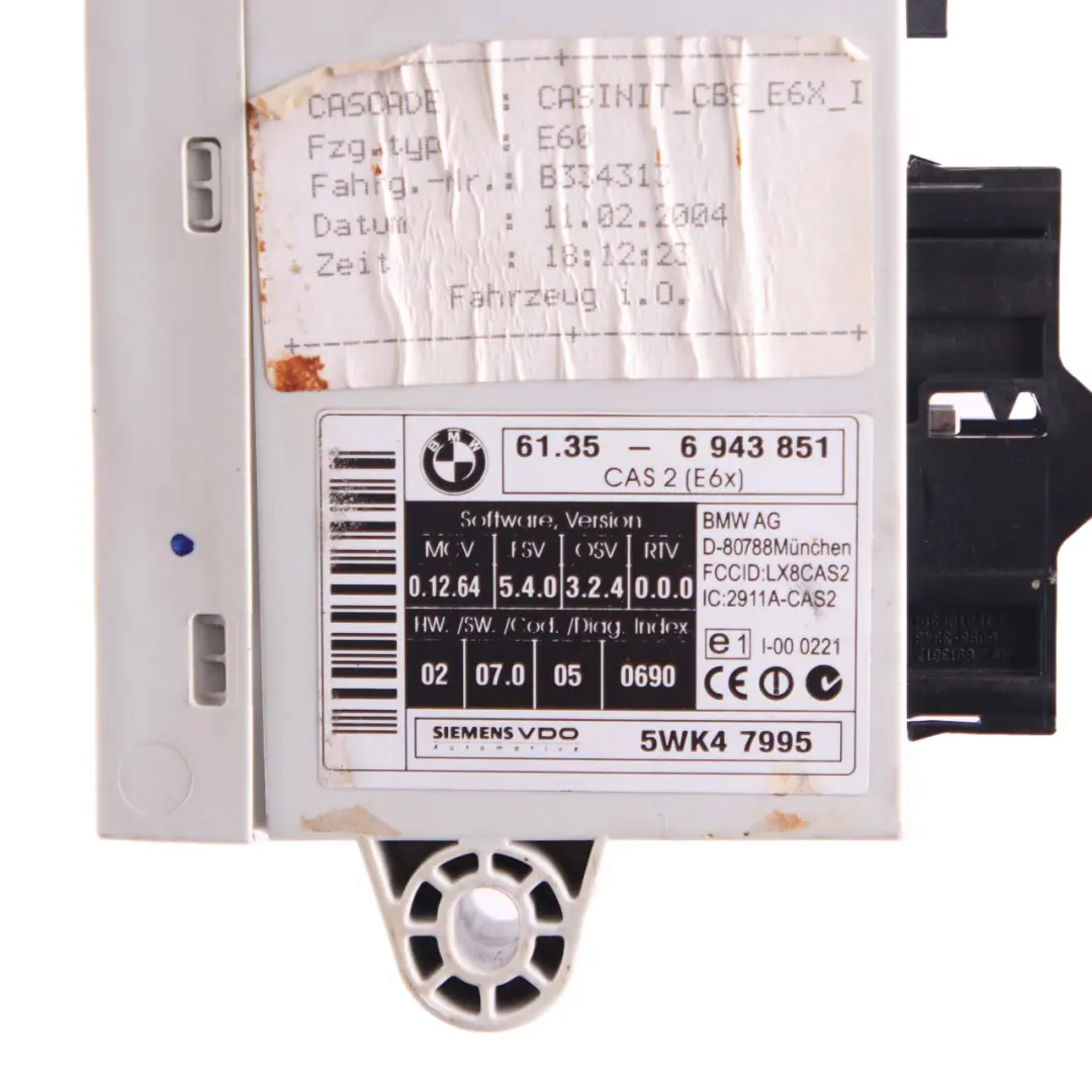 M57N 218HP ECU Kit DDE + CAS2 + Key Automatic to BMW E60 E61 530d Diesel with Part number 7794218 BMW E60 E61 530d Diesel M57N 218HP ECU Kit DDE + CAS2 + Key Automatic - SKU 7794218-1 - Part number 7794218