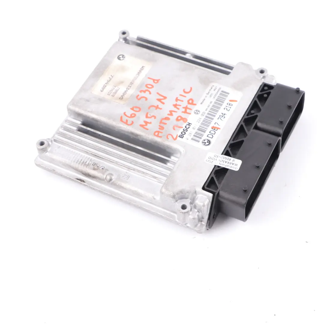M57N 218HP Engine Unit Module ECU DDE Automatic to BMW E60 E61 530d Diesel with Part number 7794218 BMW E60 E61 530d Diesel M57N 218HP Engine Unit Module ECU DDE Automatic - SKU 7794218 - Part number 7794218