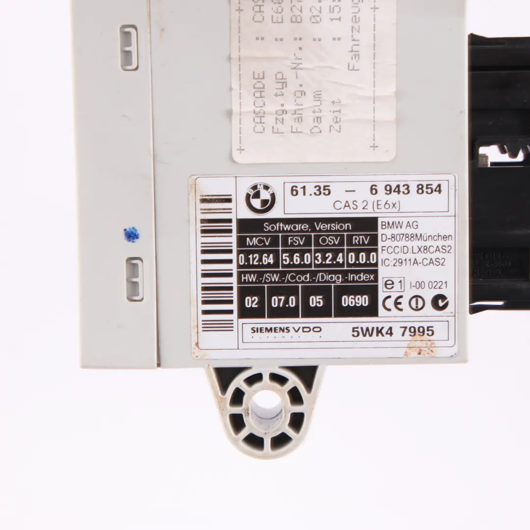 BMW E60 E61 530d Diesel M57N 218HP ECU Control Kit DDE CAS2 Key Manual - SKU 7794650-2 - Part number 7794650
