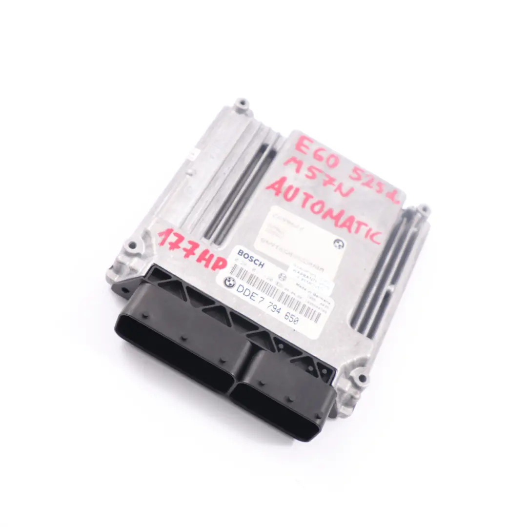 M57N 177KM Komputer Silnika ECU DDE do BMW E60 E61 525d o numerze 7794650 BMW E60 E61 525d M57N 177KM Komputer Silnika ECU DDE - SKU 7794650 - Numer Części 7794650