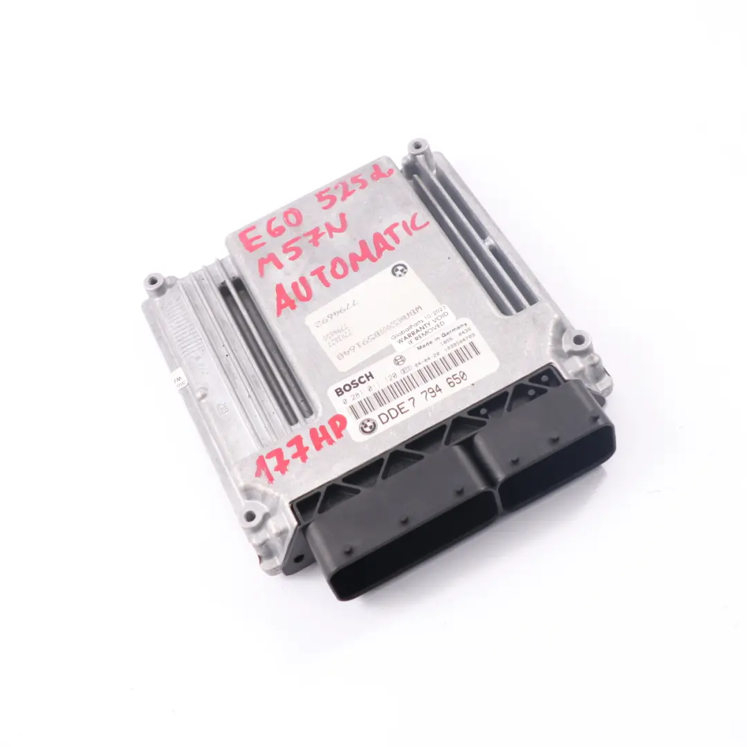 BMW E60 E61 525d Diesel M57N 177HP Engine Control ECU Module DDE - SKU 7794650 - Part number 7794650