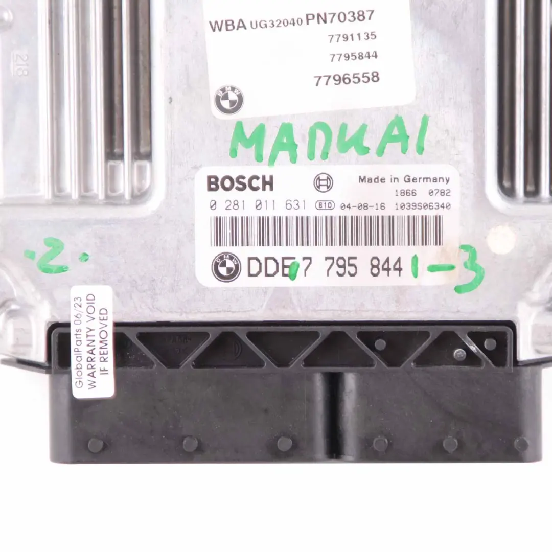 BMW E87 E90 E91 118d 318d M47N2 122HP Engine ECU Kit DDE CAS2 Key Manual - SKU 7795844-3 - Part number 7795844