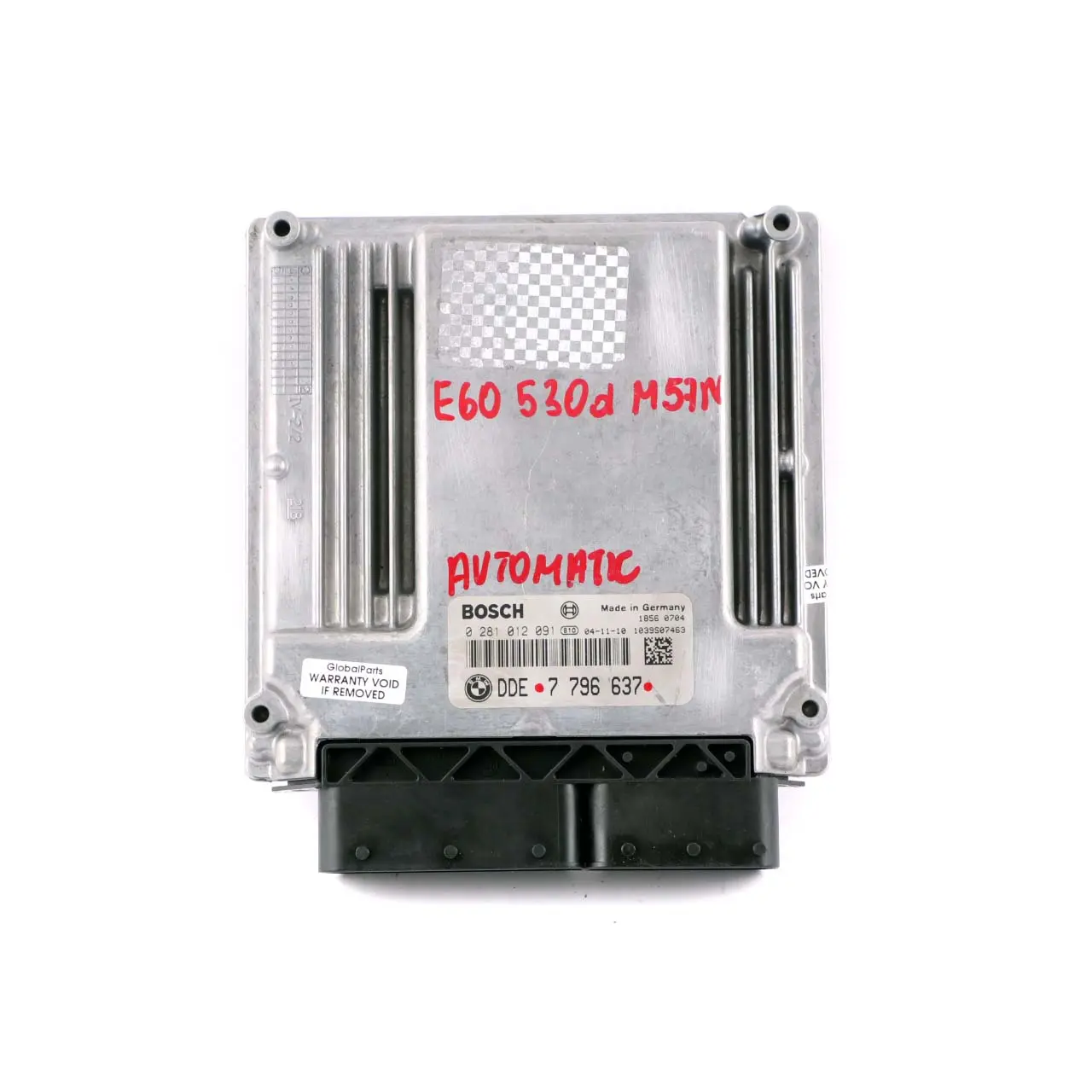 BMW 5 E60 E61 530D M57N 218HP ECU Unidad Control DDE Módulo Automático 7796637