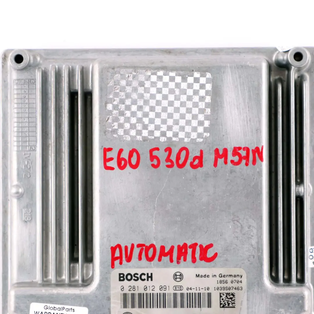 BMW 5 E60 E61 530D M57N 218HP ECU Unidad Control DDE Módulo Automático - SKU 7796637 - Número de pieza 7796637