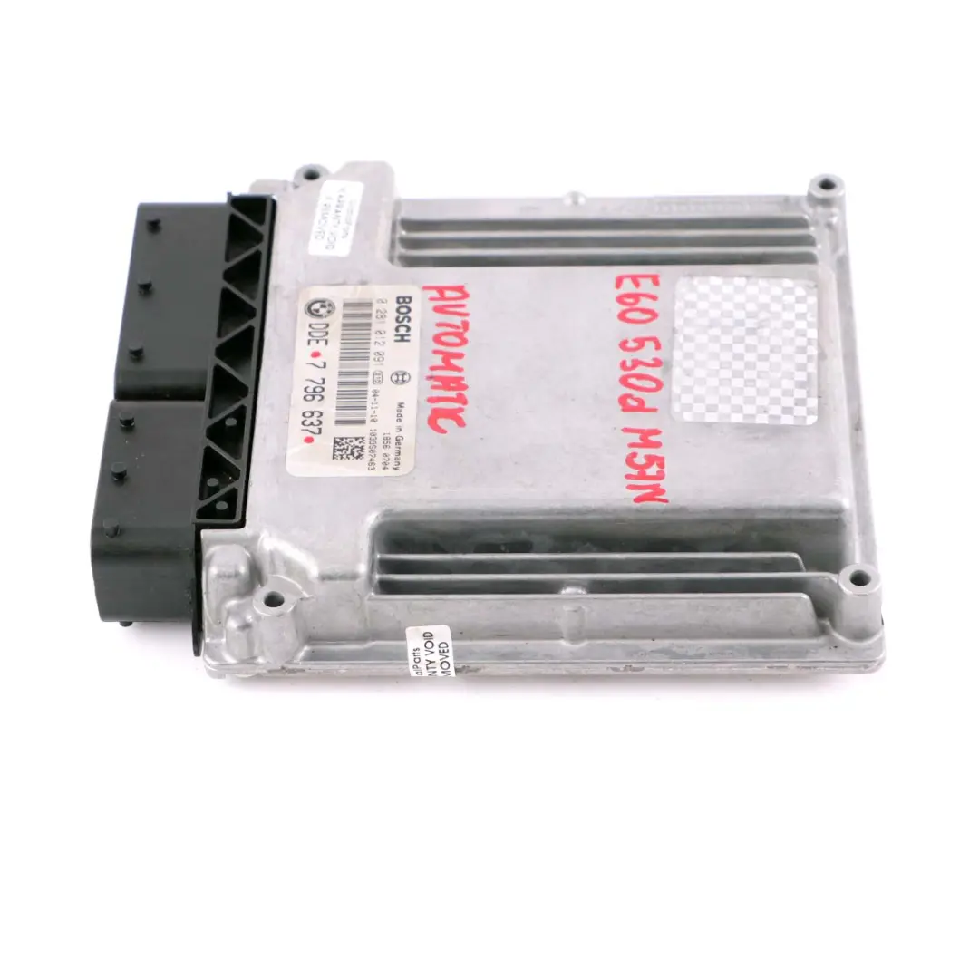 BMW 5 E60 E61 530d M57N 218HP ECU Control Unit DDE Module Automatic - SKU 7796637 - Part number 7796637