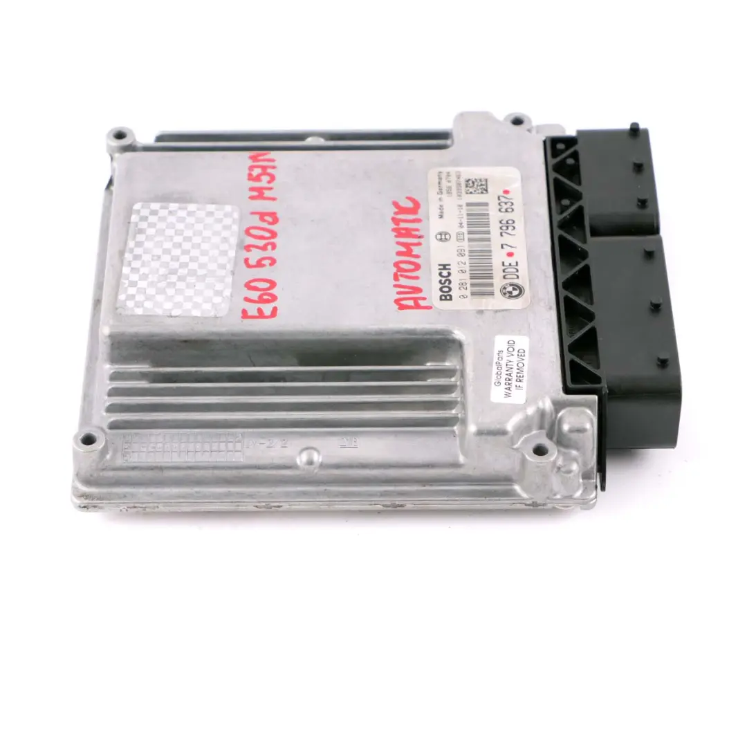 BMW 5 E60 E61 530d M57N 218HP ECU Control Unit DDE Module Automatic - SKU 7796637 - Part number 7796637