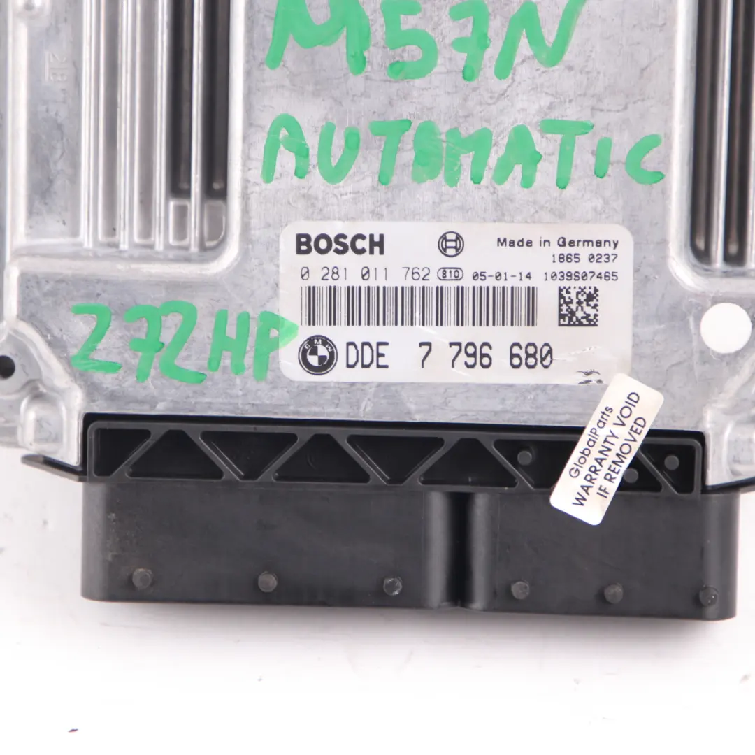 M57N Engine Control ECU DDE + CAS2 + Key Automatic to BMW E60 E61 535d with Part number 7796680 BMW E60 E61 535d M57N Engine Control ECU DDE + CAS2 + Key Automatic - SKU 7796680 - Part number 7796680