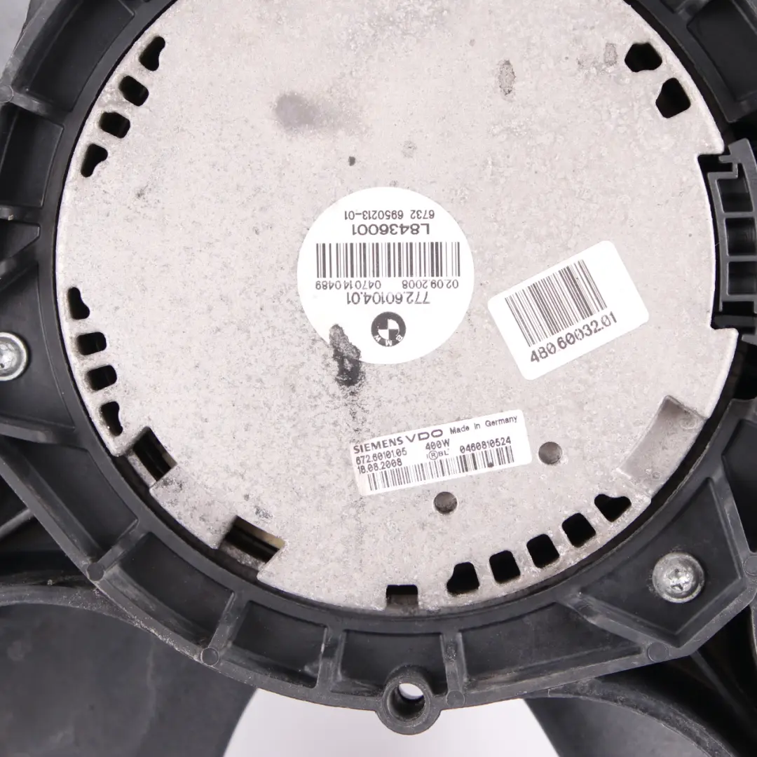 BMW 5 6 E60 E61 Motor Diesel Radiador Ventilador 400W Diesel 7561712 - SKU 7796832 - Número de pieza 7796832