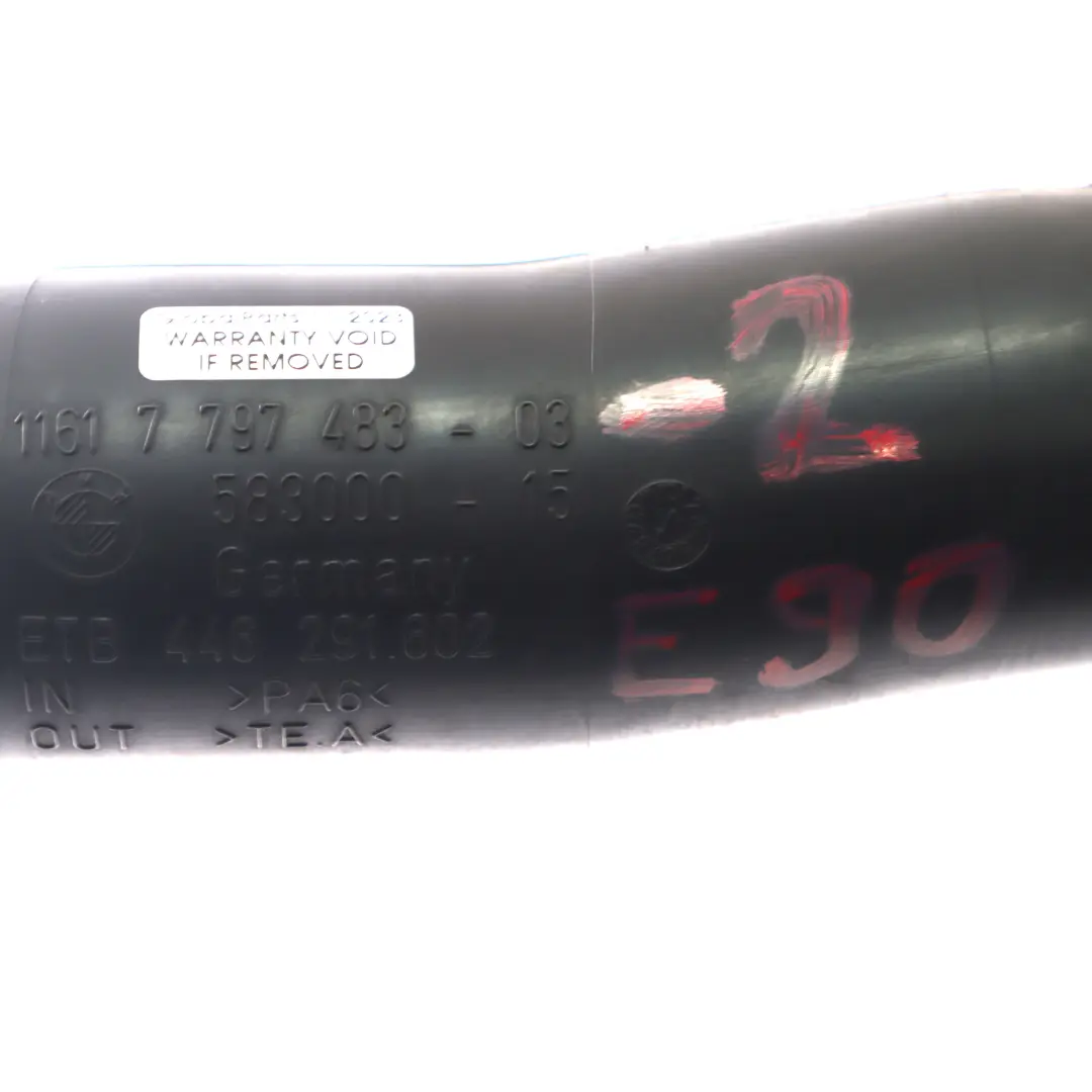 BMW E82 E88 E90 E91 N47 Turbo Lade luft kühler Rohr Ladeluft leitung - SKU 7797483-2 - Teilenummer 7797483