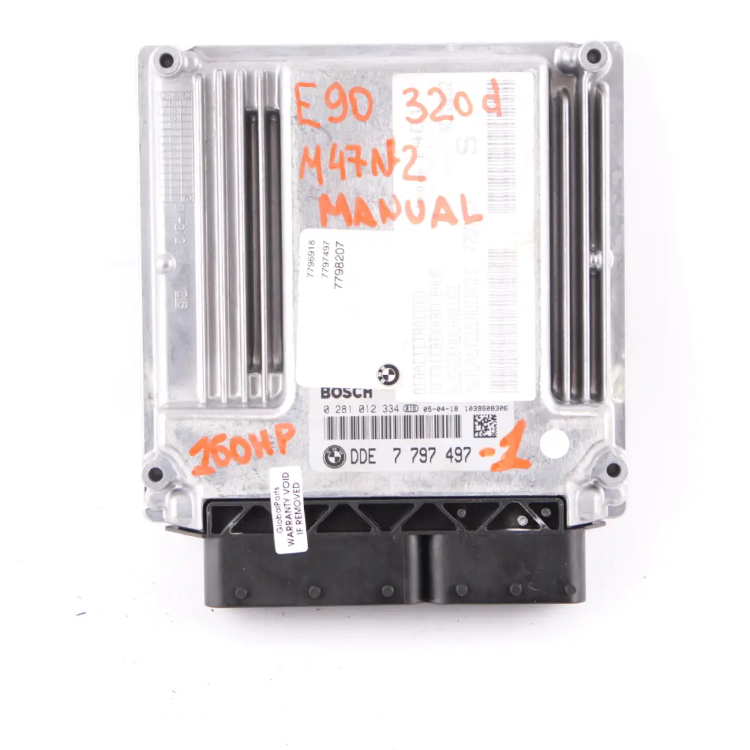 M47N2 120d 320d ECU Kit DDE CAS2 Key Manual to BMW E60 E87 E90 with Part number 7797497 BMW E60 E87 E90 M47N2 120d 320d ECU Kit DDE CAS2 Key Manual - SKU 7797497-1 - Part number 7797497