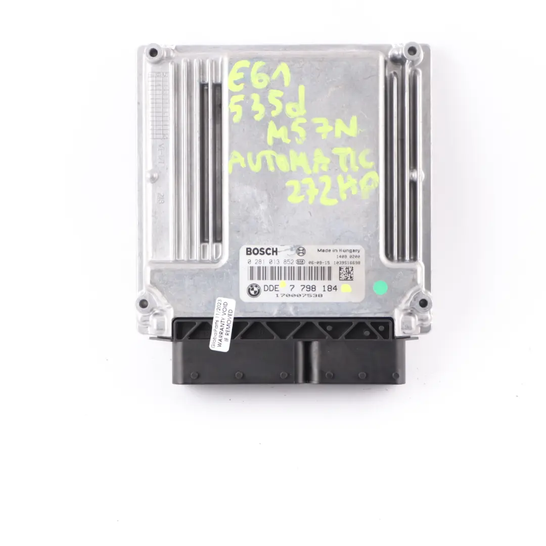 M57N 272HP Engine Control Unit ECU Kit DDE CAS3 Key to BMW E60 E61 535d with Part number 7798184 BMW E60 E61 535d M57N 272HP Engine Control Unit ECU Kit DDE CAS3 Key - SKU 7798184 - Part number 7798184