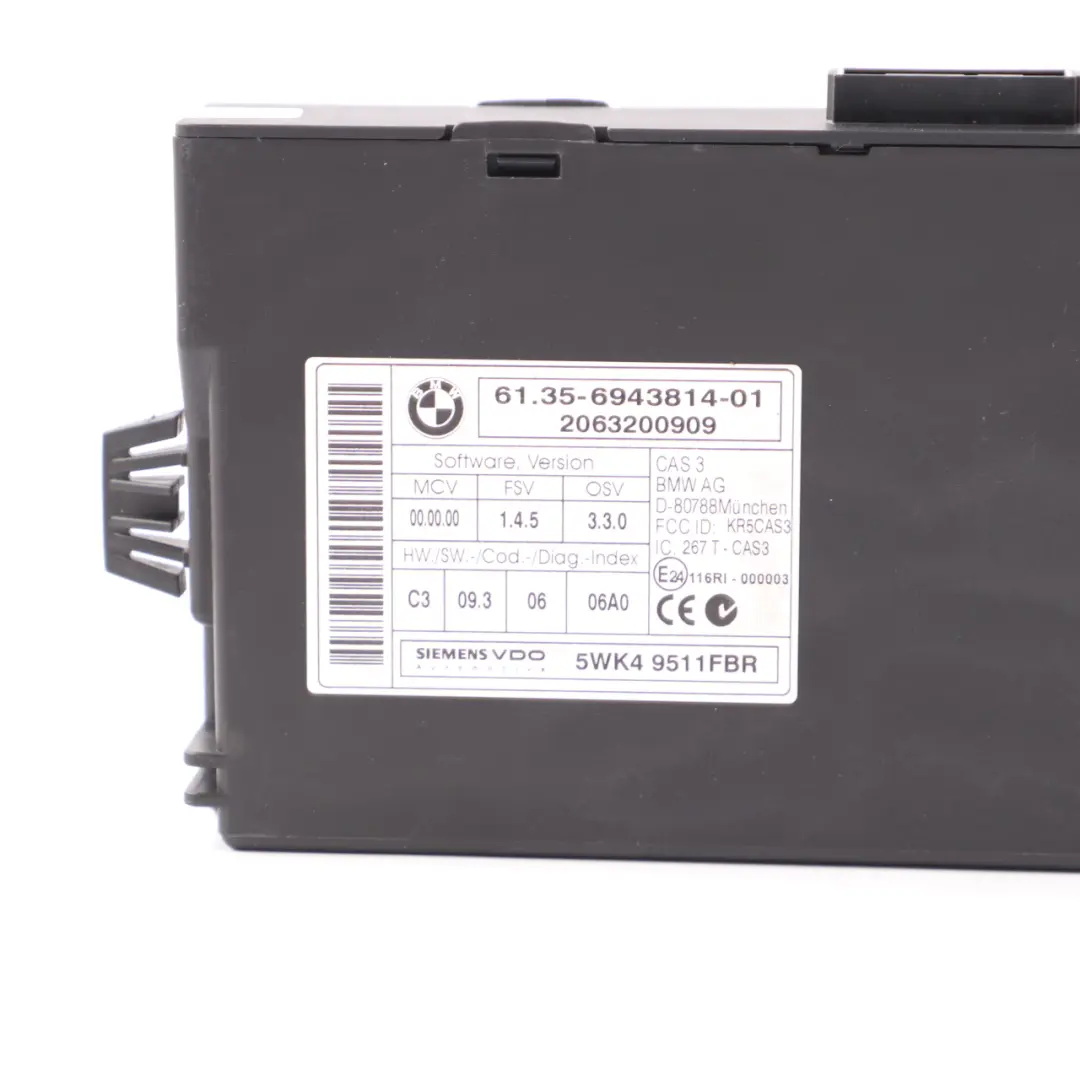 BMW E60 E61 535d M57N 272HP Engine Control Unit ECU Kit DDE CAS3 Key - SKU 7798184 - Part number 7798184