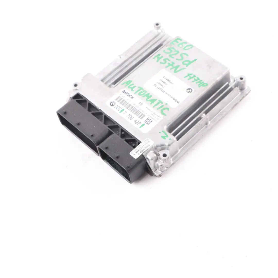 M57N 177HP Unità di controllo motore ECU DDE Automatico per BMW E60 E61 525d con numero di parte 7798422 BMW E60 E61 525d M57N 177HP Unità di controllo motore ECU DDE Automatico - SKU 7798422 - Numero di parte 7798422