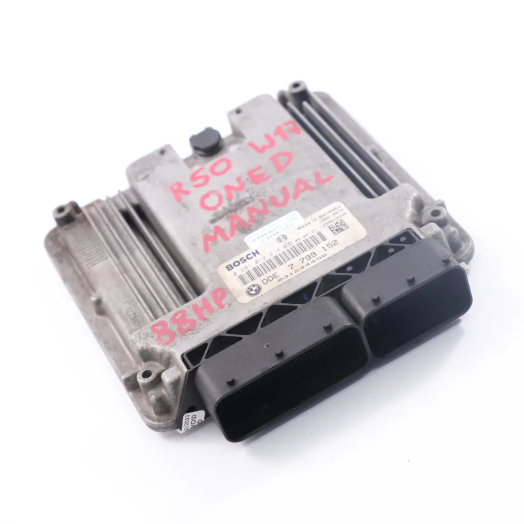 Mini One D R50 Diesel W17 88HP Engine Control Unit ECU DDE Manual - SKU 7799152 - Part number 7799152