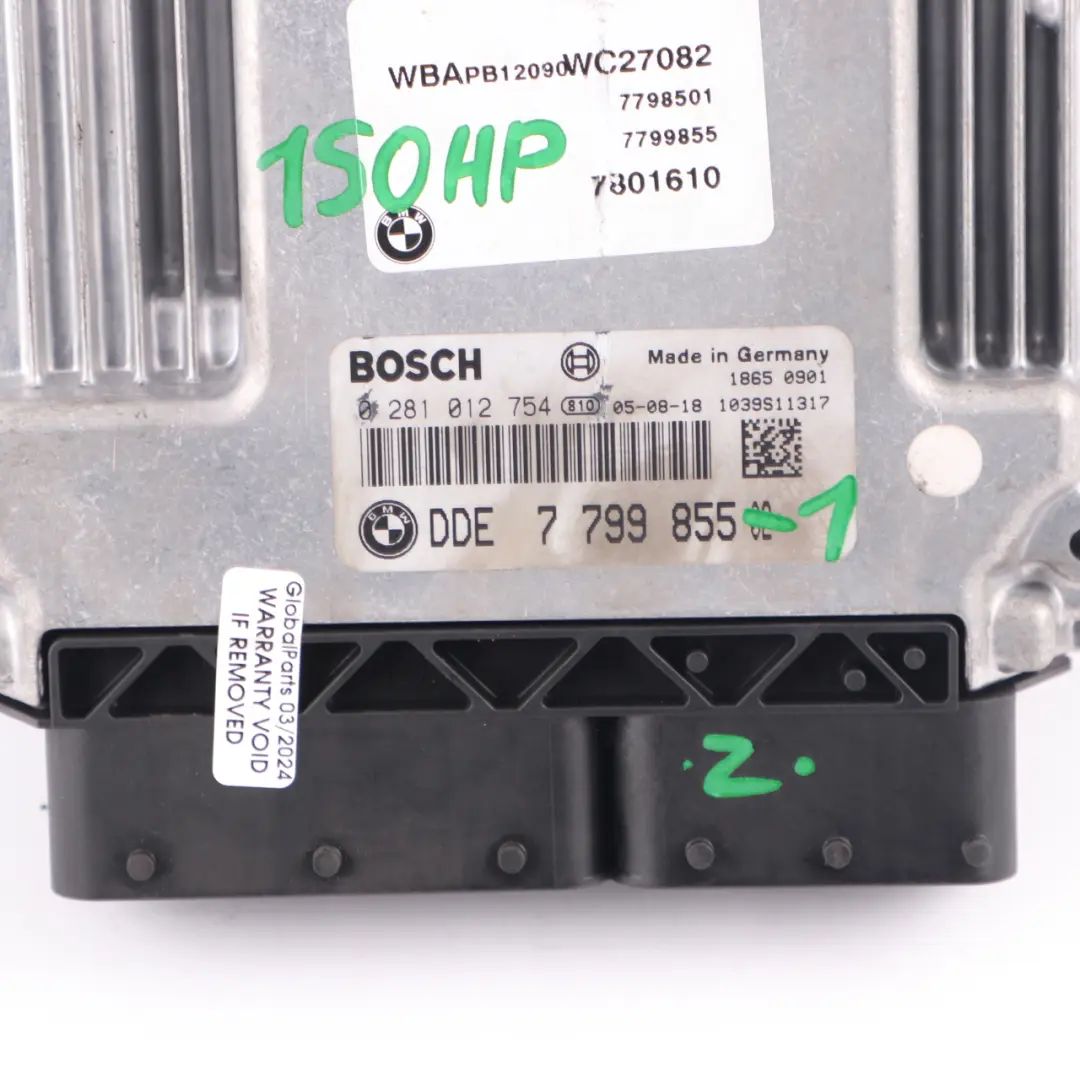 BMW X3 Series E83 M47N2 2.0d 150HP ECU Kit DDE + EWS3 + Key Manual - SKU 7799855-1 - Part number 7799855