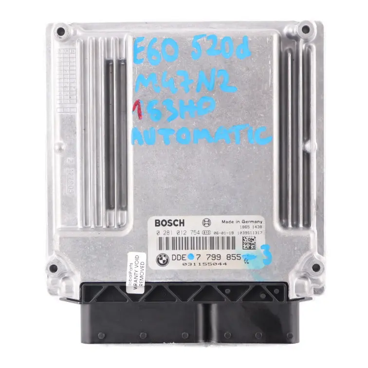M47N2 Engine Control Unit ECU Kit DDE to BMW E60 E87 E90 120d 320d 520d with Part number 7799855 BMW E60 E87 E90 120d 320d 520d M47N2 Engine Control Unit ECU Kit DDE - SKU 7799855-3 - Part number 7799855