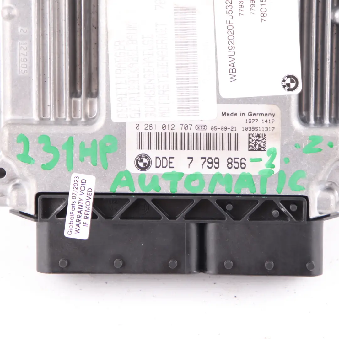 M57N2 231HP Engine ECU KIT DDE CAS2 + Key to BMW E60 E61 E90 E91 330d 530d with Part number 7799856 BMW E60 E61 E90 E91 330d 530d M57N2 231HP Engine ECU KIT DDE CAS2 + Key - SKU 7799856-2 - Part number 7799856