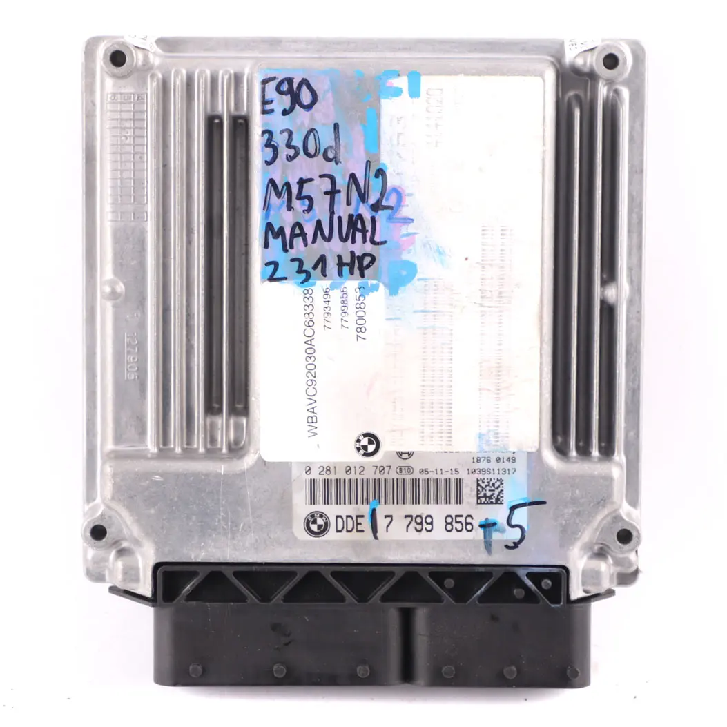 M57N2 231HP Engine ECU KIT DDE CAS2 Key Manual to BMW E60 E61 E90 330d 530d with Part number 7799856 BMW E60 E61 E90 330d 530d M57N2 231HP Engine ECU KIT DDE CAS2 Key Manual - SKU 7799856-5 - Part number 7799856