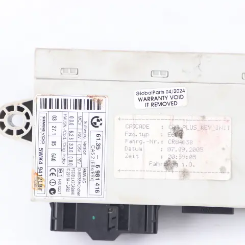 BMW E60 E61 E90 330d 530d M57N2 231HP Engine ECU KIT DDE CAS2 + Key - SKU 7799856-6 - Part number 7799856