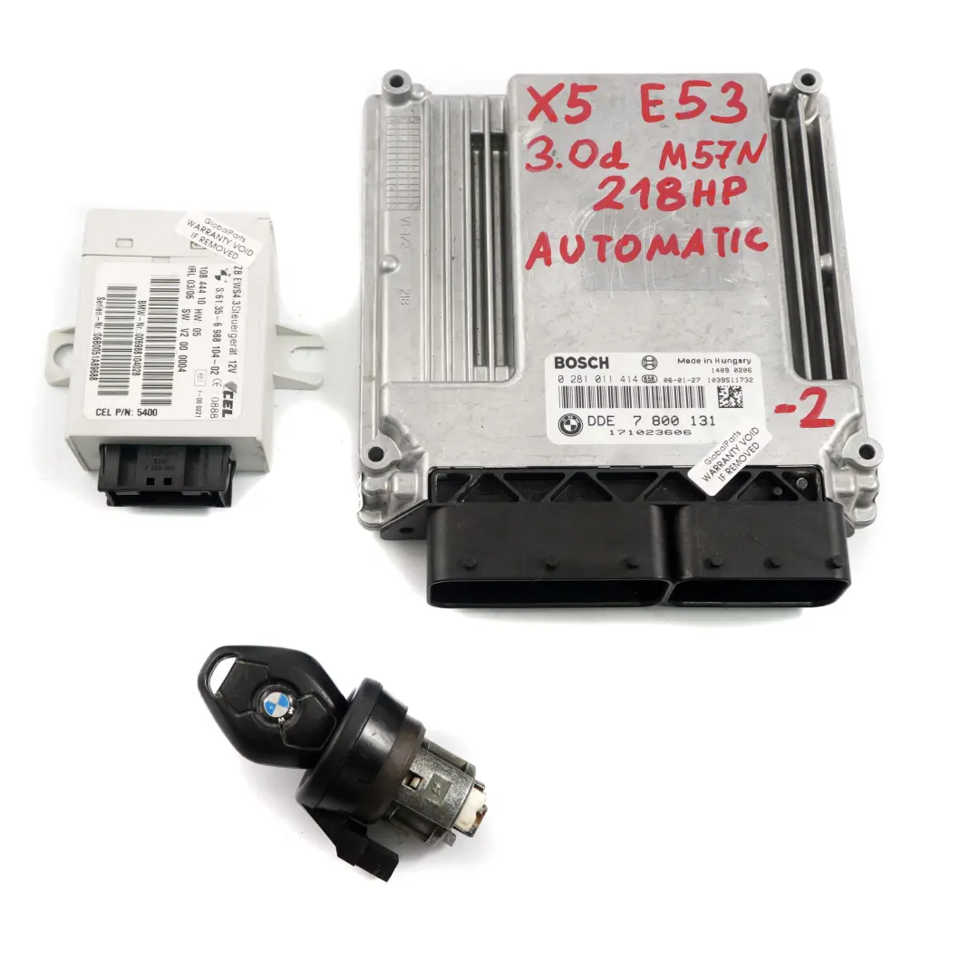M57N 218HP ecu Kit Appareil de Commande Dde + EWS3 +Cle pour BMW X5 E53 3.0d à propos du numéro de pièce 7800131 BMW X5 E53 3.0d M57N 218HP ecu Kit Appareil de Commande Dde + EWS3 +Cle - SKU 7800131-2 - Numéro de pièce 7800131