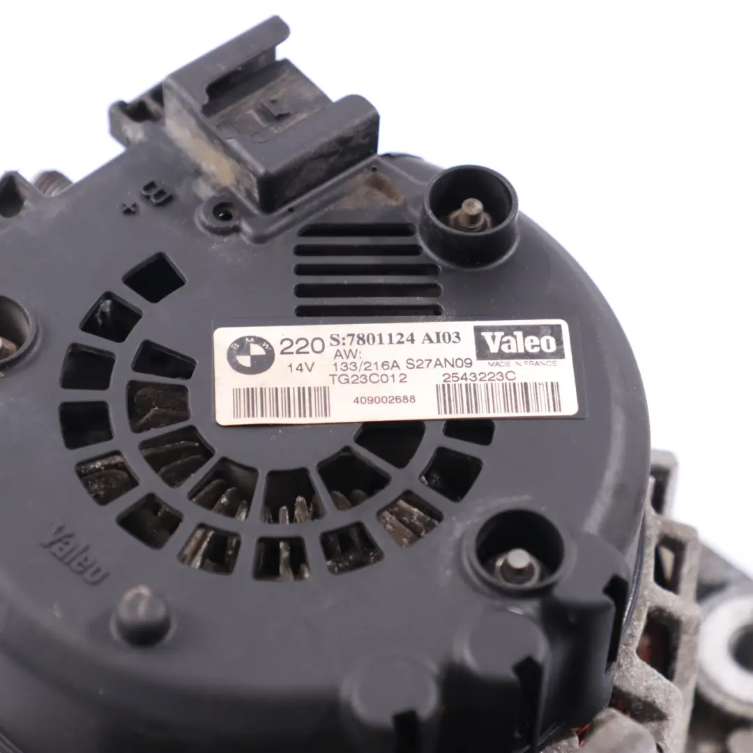 BMW X5 E70 Alternateur Générateur Moteur Valeo 220A 14V - SKU 7801124 - Numéro de pièce 7801124