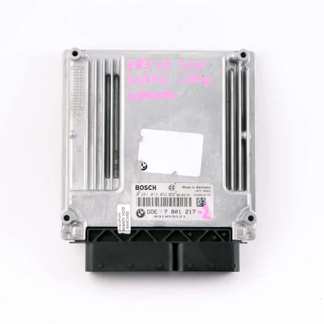 BMW X3 E83 3.0d M57N2 218HP ECU Control Unit Kit DME + EWS3 + Key Manual - SKU 7801217-2 - Part number 7801217