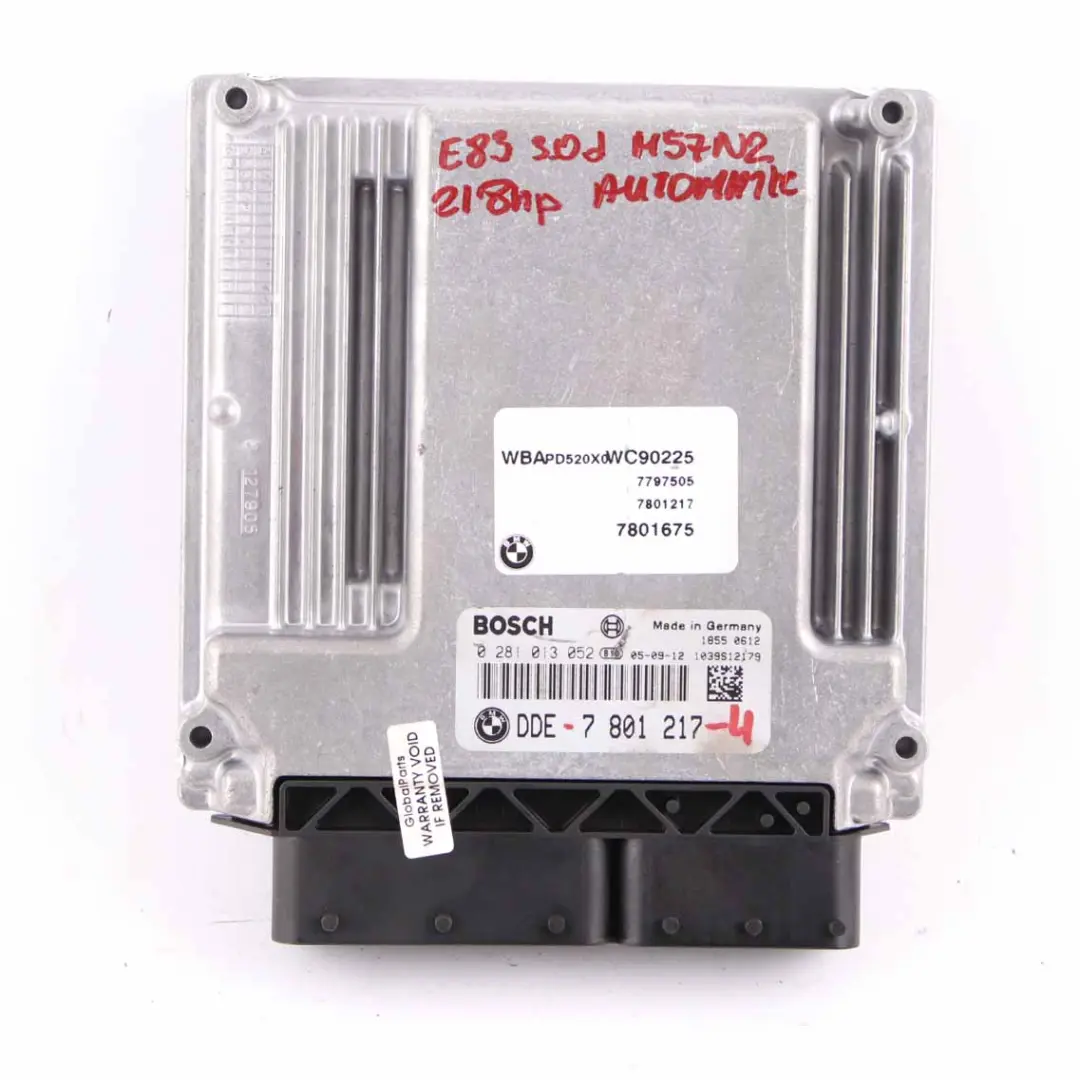 BMW X3 E83 3.0d M57N2 218HP ECU Control Unit Kit DME EWS3 Key Automatic - SKU 7801217-4 - Part number 7801217